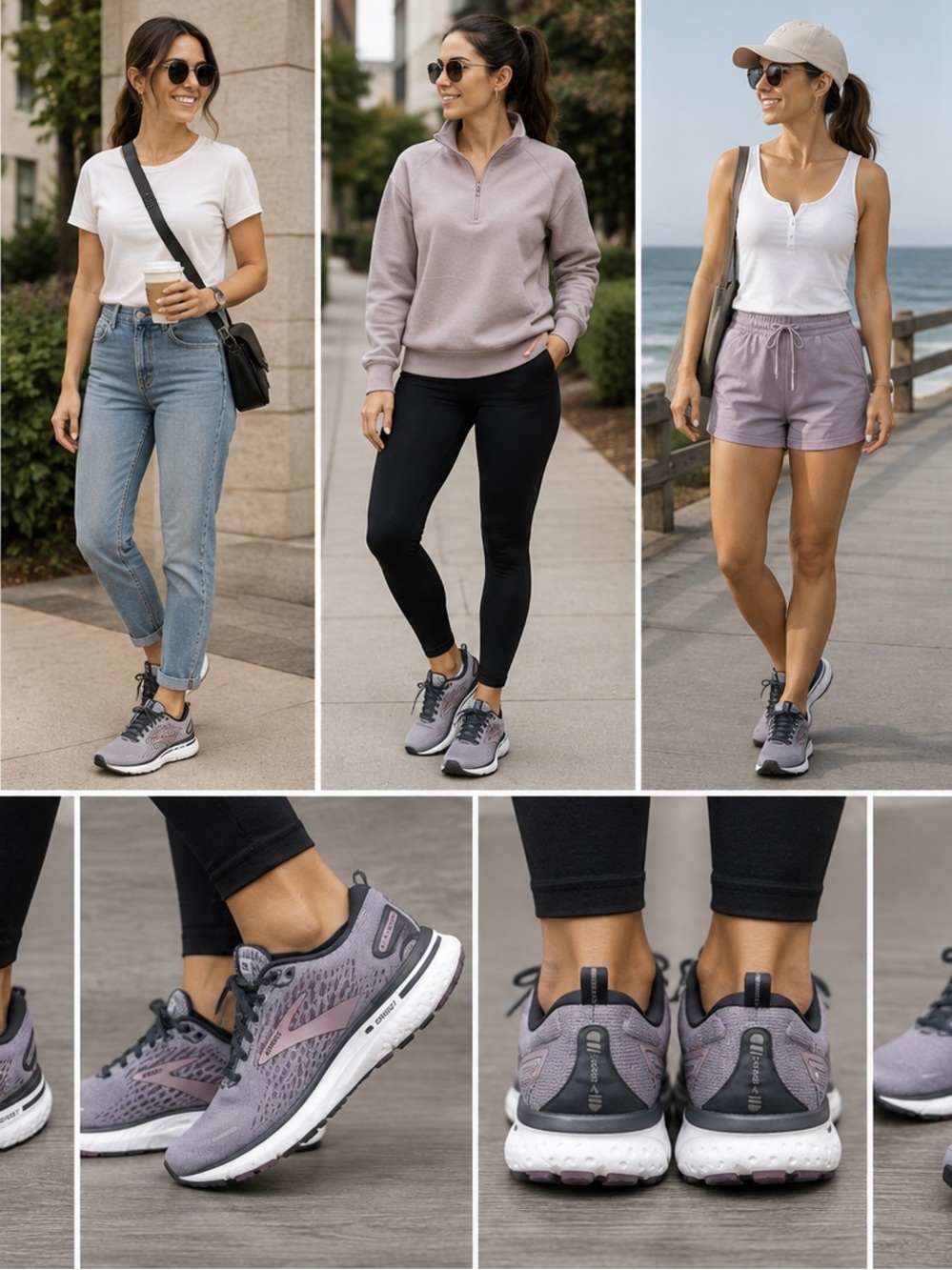 Brooks Ghost 13 Women’s Running Shoes - Lavender/Gray Size 6.5 B Athletic